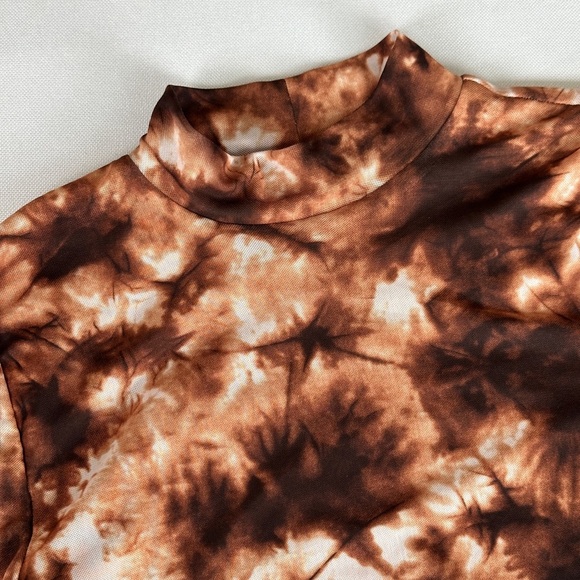 h:ours Monroe Bodysuit - Brown Tie Dye - Picture 4 of 10
